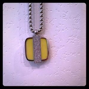 Ann Taylor Custard Yellow Costume Pendant